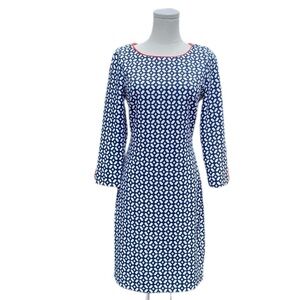 Belle Badgley Mischka geometric print shift dress size 4